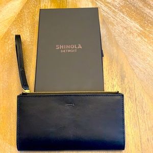 Shinola Detroit Leather Wallet Wristlet